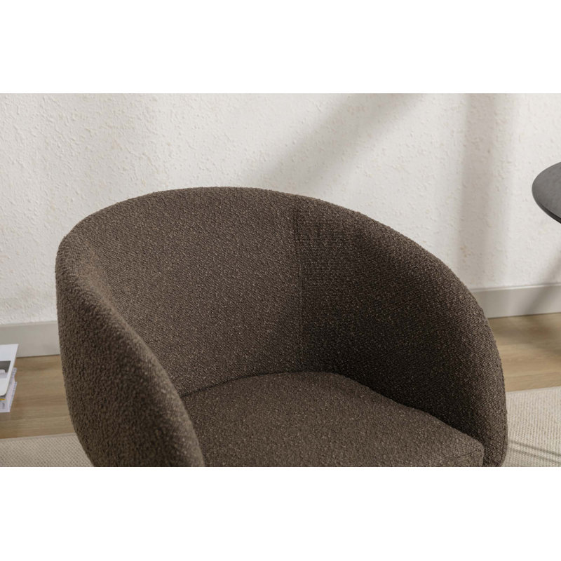 Chaises de salle à manger Boucle, 2, Marron foncé