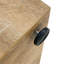 Petite table basse carrée de style moderne en bois aggloméré naturel clair, 12 x 12 x 19,6 po