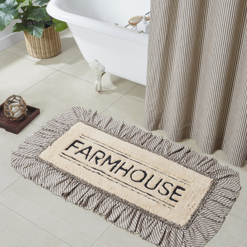 Tapis de bain Sawyer Mill, L 27 po x L 48 po, Crème foncé
