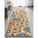 Dickenson Cabo Floral Machine Made Power Loom Polypropylene Indoor Area Rug in Gold/Orange/Blue