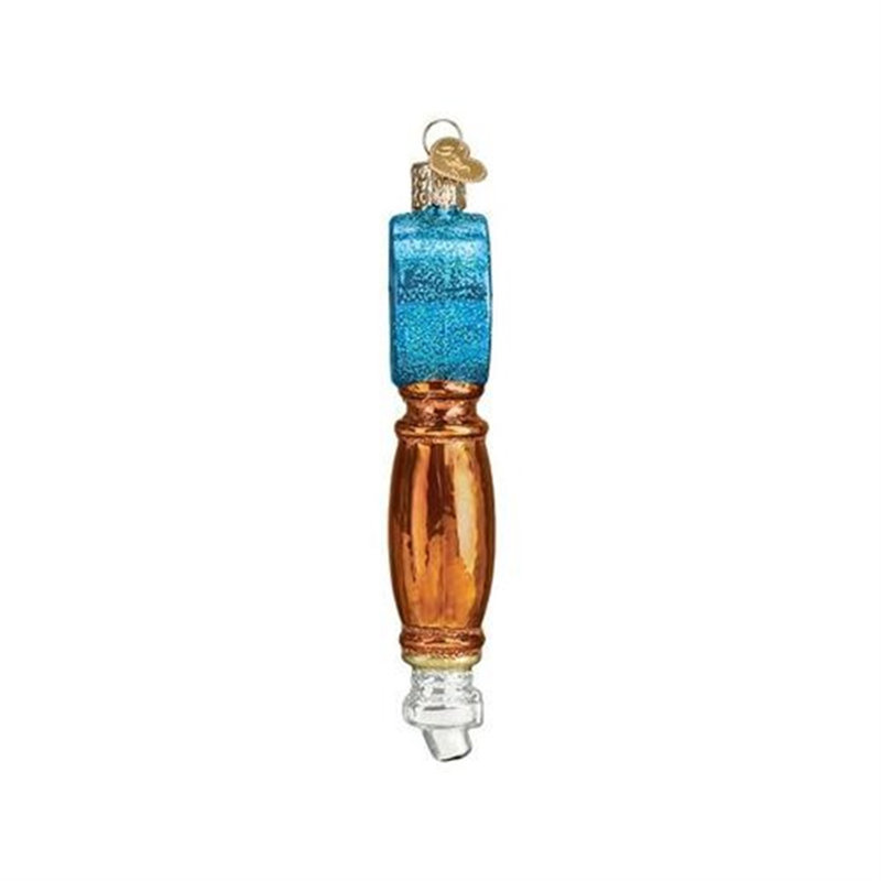 Ornement de Noël en verre soufflé Old World pour arbre de Noël, robinet de bière