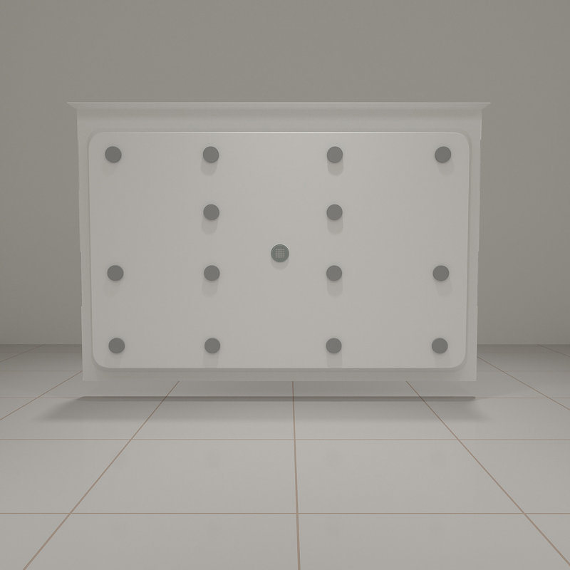 48x72 - Center Drain - Walk In Option - Acrylic Shower Base