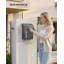 SONGMICS Post Box, Wall Mounted Letterbox, Mailbox with Sloped Roof, Copper Lock Cylinder, Swivel Cap, Viewing Windows, Nameplate, Easy to Install, 9 x 21.8 x 31.8 cm, Grey
