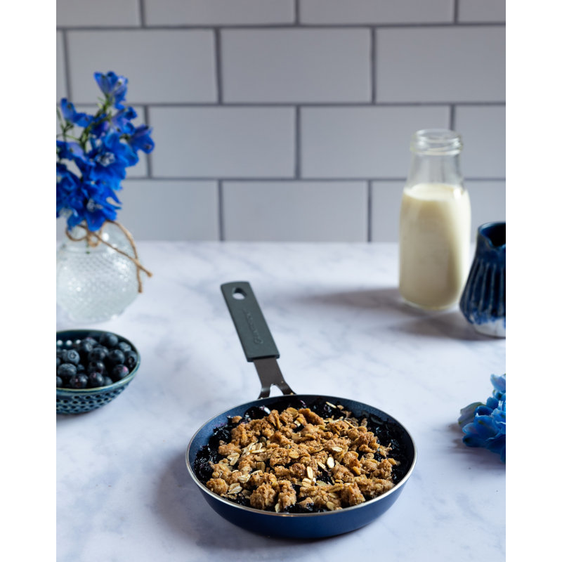 Granitestone Blue 5.5'' Nonstick Egg Pan with Rubber Grip Handle