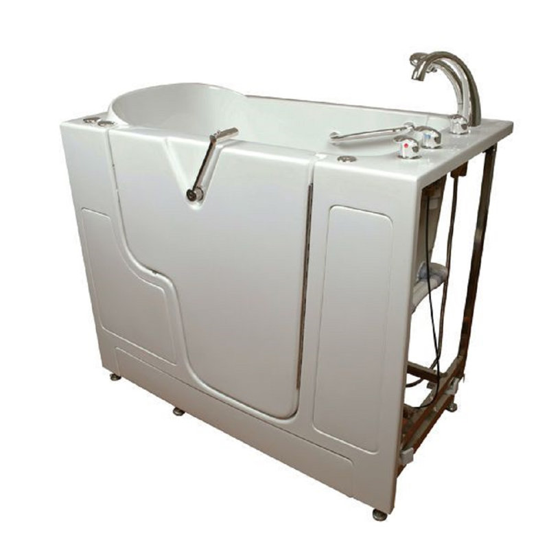 52'' x 30'' Air Fiberglass Bathtub with Faucet, Right, White