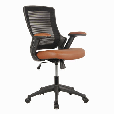 Mid-Back Mesh Task Office Chair With Height Adjustable Arms