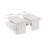 Modern Coffee Table Set (2 Pieces), White Wood Finish, Large Table: 43.3 x 11.8 x 17.7 inches, Small Table: 9.8 x 15.4 x 23.2 inches | 100% Melamine Coated Particle Board, Stylish & Functional Design for Living Room-105523778