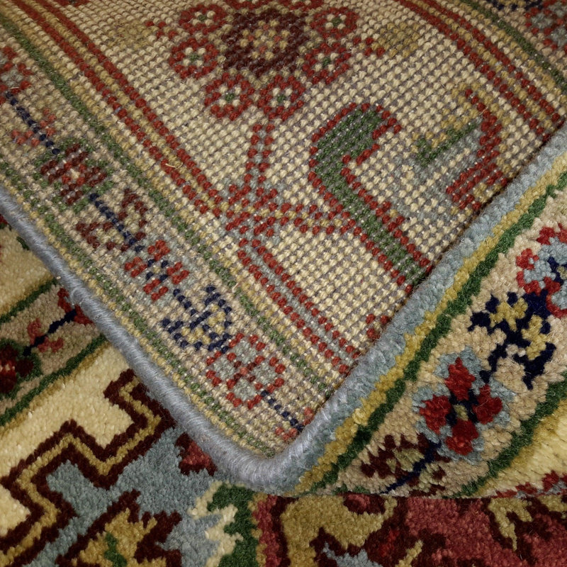 Canvello Hand Made Transitional Medallion Indo Heriz Rug - 5'11'' X 9'0''
