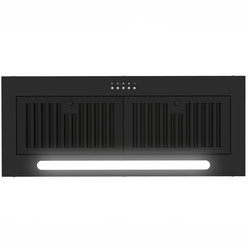 30-in 319-CFM Convertible Black Insert Range Hoods with Carbon Filter