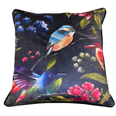 Cleaton Abstract Blue Sqaure Cushion