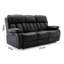 Deneka 3 Seater Linen Reclining Sofa-112304647