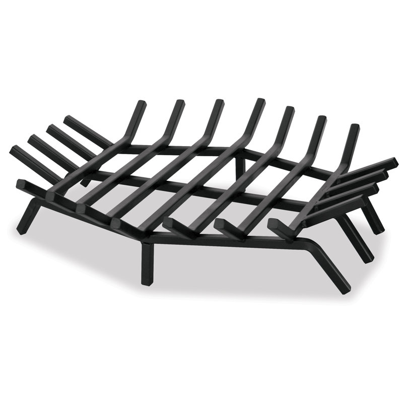 Idella Iron Fireplace Grate, 7" H x 24" W x 24" D