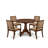 5-pc Table set consists of a Round Table and 4 Texture Polyester stackable Chair - (Finish Option).-550266185