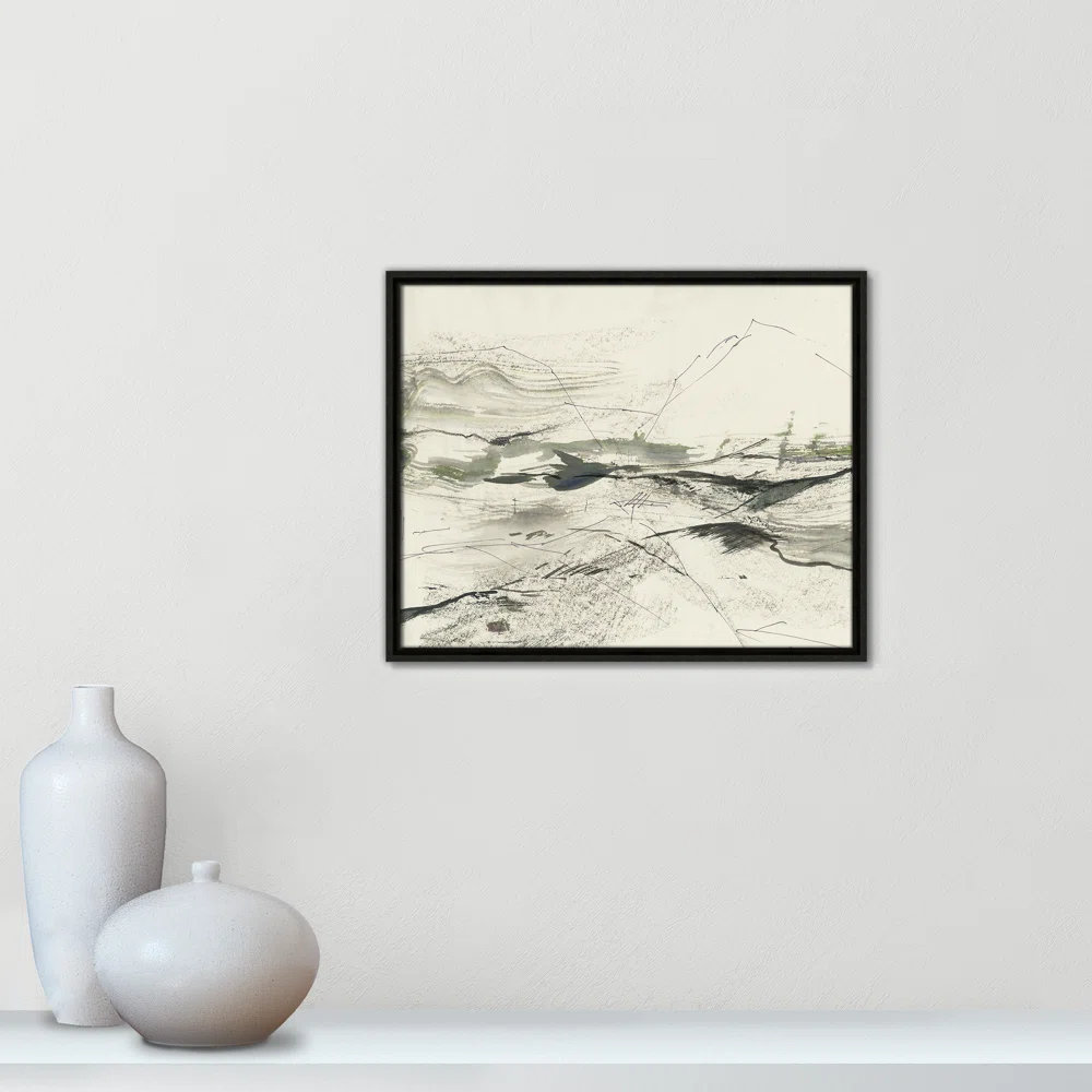 Green Sketches Print by PI Studio, 17.5" H x 21.5" W x 2" D, Espresso Floater Framed, No Mat
