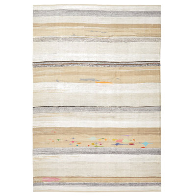 Beige Flatweave Hemp Rug - 9'11" x 14'2"