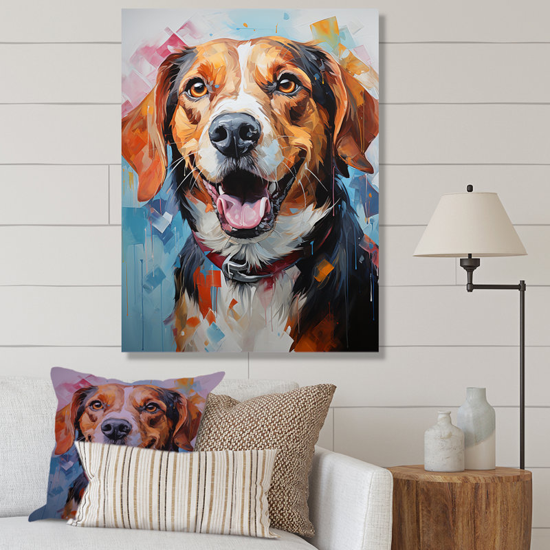 Beagle Bliss V sur toile, H 32 po x l 16 po x P 1 po, Toile tendue