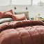 Ensemble d'édredon rouge brique King Marroon Bedding