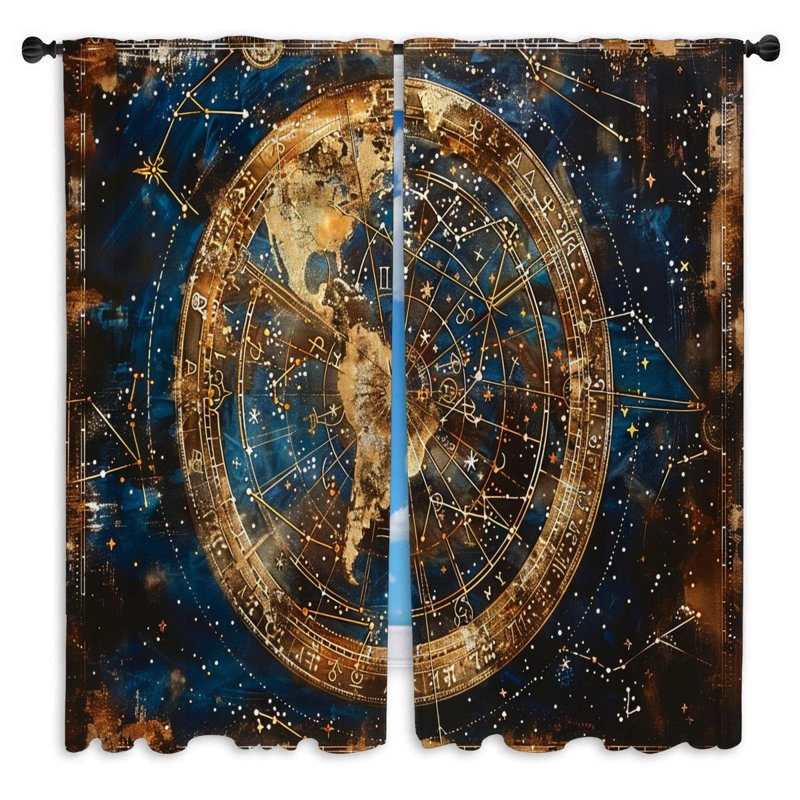 Neeti Room Darkening Curtain Pair, 40"W x 52"L