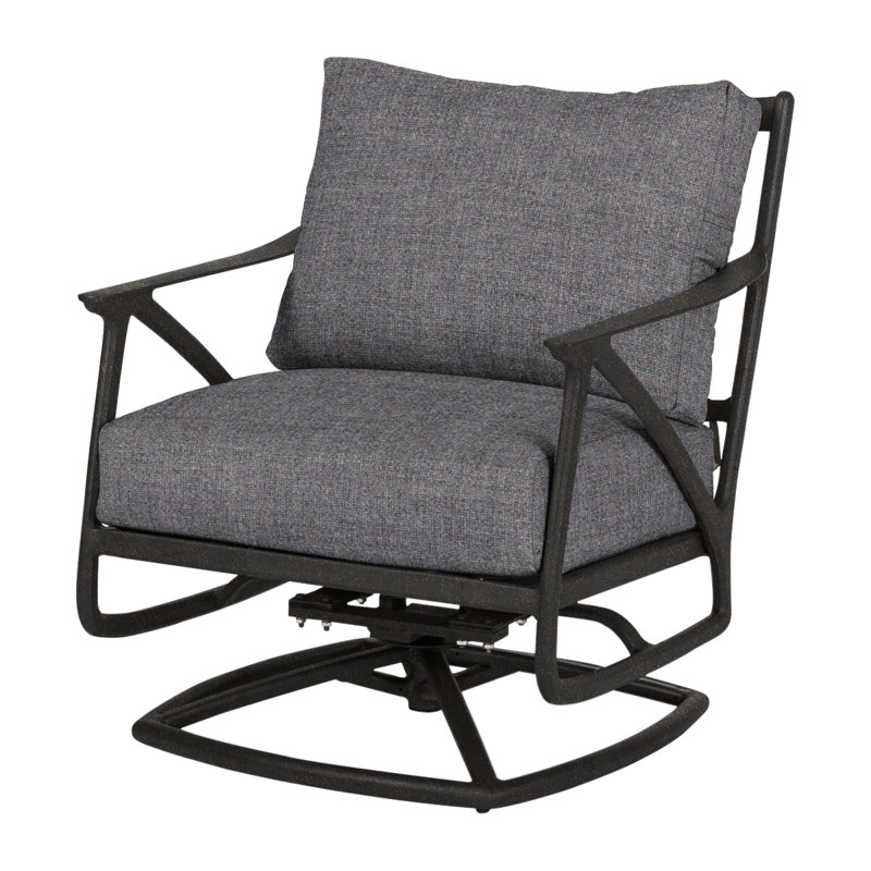 Amari Outdoor Rocker Chair, Cast Slate Sunbrella® Plainweave, Carbon