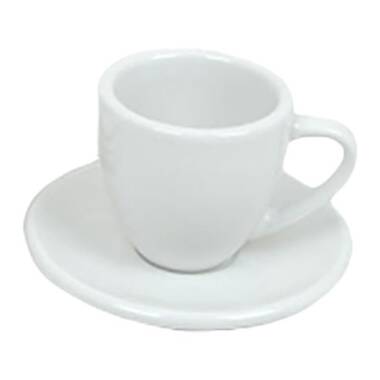 Cusinox White Porcelain Espresso Cup Sets for Espresso Coffee, 2 Oz
