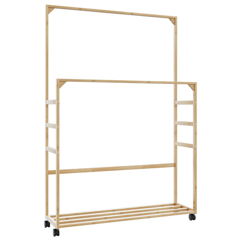  Portant à vêtements avec tablettes et roulettes 35,4 "X 13,8" X 61 "