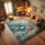 Machine Printed 229cm X 157cm Area Rug