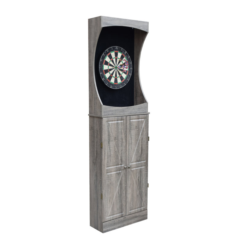 Westwood Driftwood Free-Standing Dartboard Cabinet Set