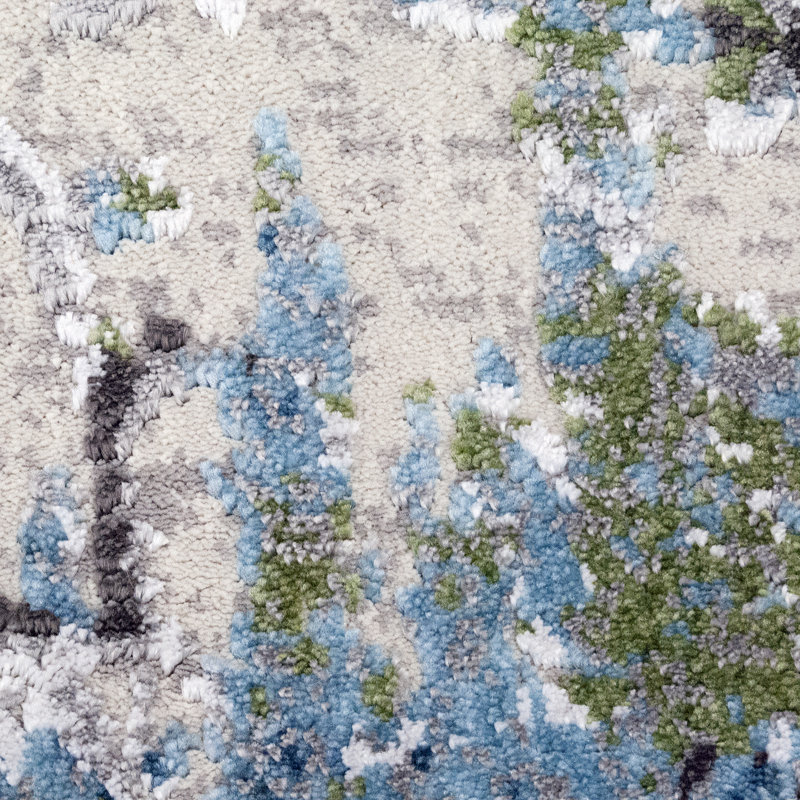 Tapis bleu clair Lawnton, Rectangle 5 pi 3 po x 7 pi 7 po