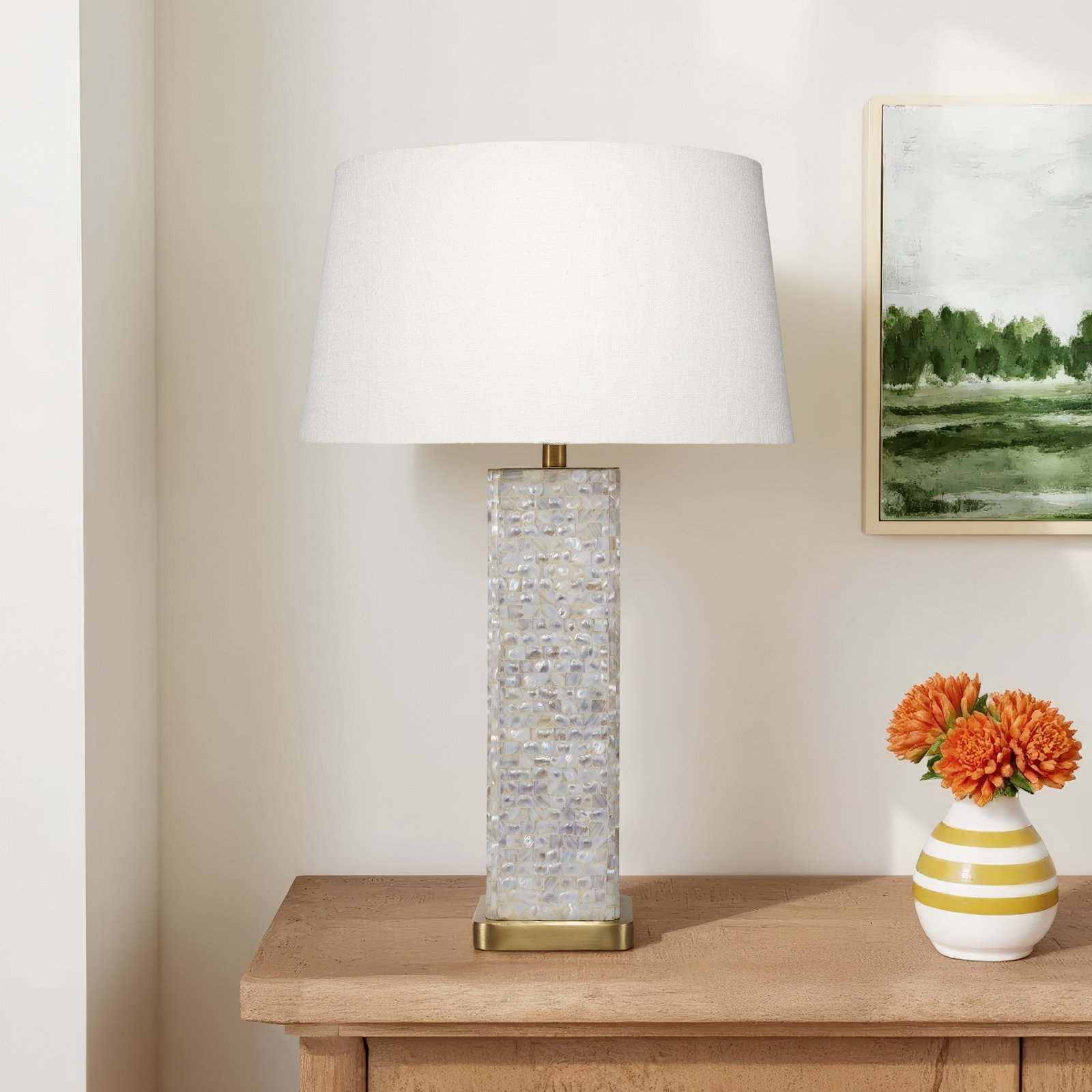 Mother of Pearl Table Lamp