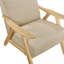 Fauteuil d'appoint brun classique classique pour le salon et les coins lecture en bois d'hévéa massif-1260658999-1260658995