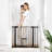 30" H Auto Close Walk Thru Safety Gate with Pet Door Pressure Mounted-88465662
