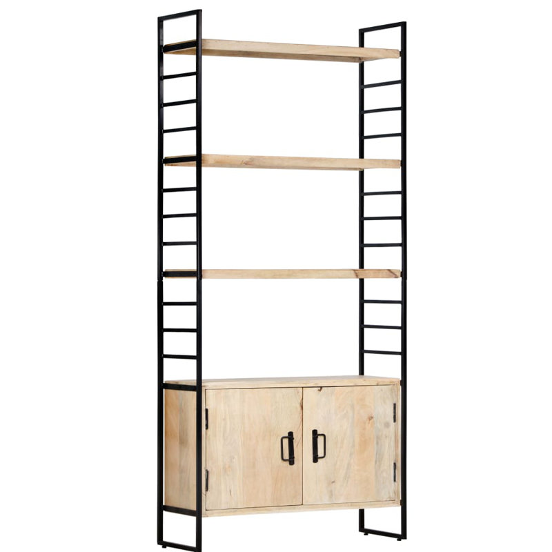 Actaeon 180cm H x 80cm W Etagere Bookcase, Beige