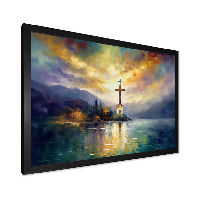 Reproduction d'art sur toile Arnfried, Cadre simple noir, H 34 po x l 44 po x P 1,5 po
