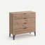 Commode de rangement à quatre tiroirs pour chambre à coucher avec poignées encastrées-1212285323
