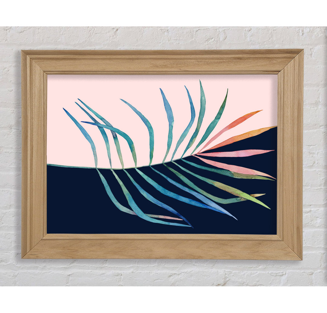 Palm Leaf Mid Century - Einzelner Bilderrahmen Kunstdrucke