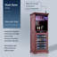 Armoire à vin autoportante, refroidisseur à vin élégant avec porte en verre résistante aux rayons UV, éclairage DEL et support de rangement