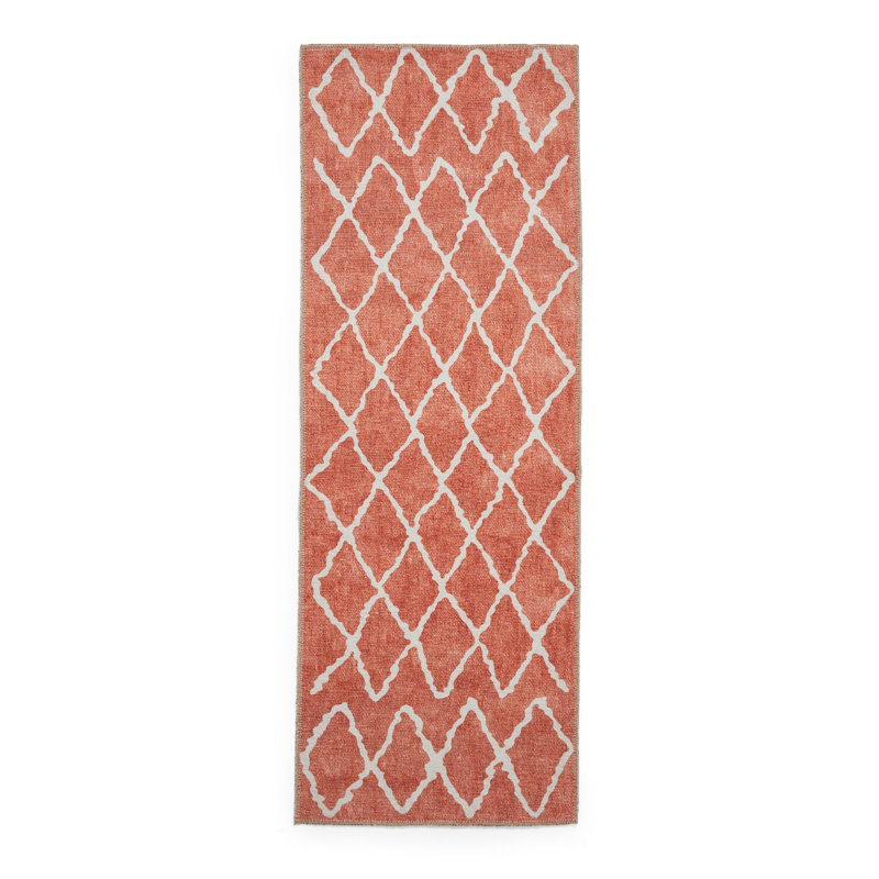 Vincenzo Geometric Flat Weave Area Rug, Runner 61 x 170cm