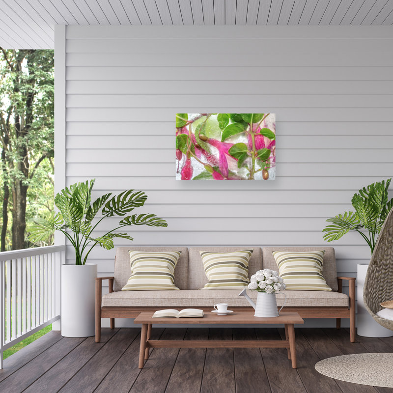 Toile d'extérieur fuchsia Mandy Disher, H 30 po x l 47 po