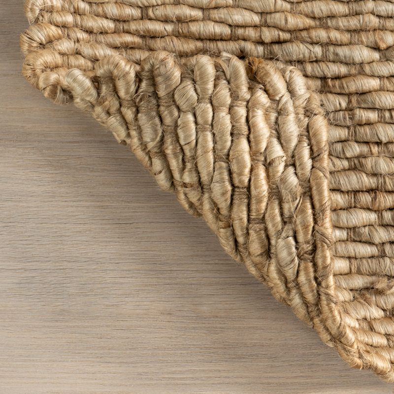 Jaramillo Annelynn Farmhouse Handmade Jute Natural Rug, Rectangle 7'6" x 9'6"