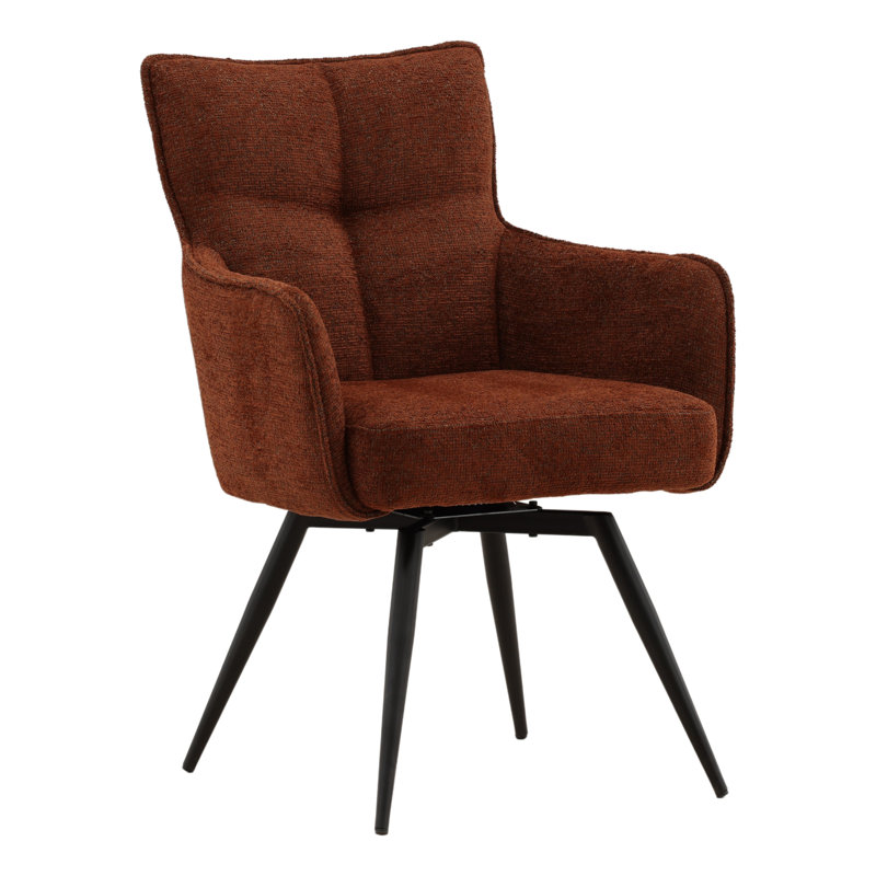 Adelise Swivel Chair Beige, Burgundy