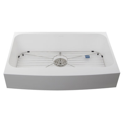 30.75'' L Single Bowl Acrylic Kitchen Sink