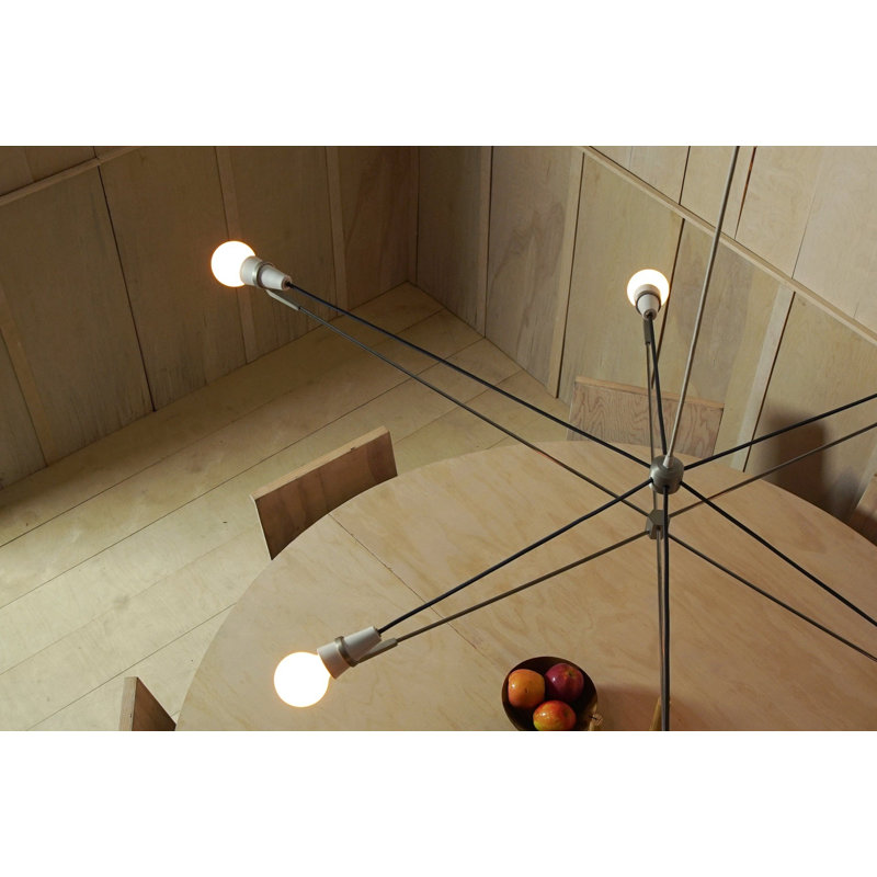 Luminaire suspendu géométrique 4 lumières Leahni