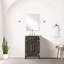 Meuble-lavabo simple en chêne brun avec comptoir en acrylique fabriqué à la main-754522139