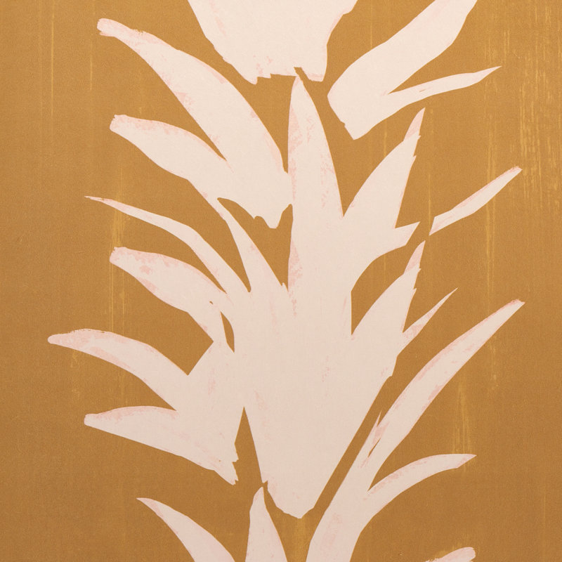 Schumacher x Backdrop White Lotus Wallpaper, Paper, Deep Yellow