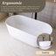 59'' Acrylic Freestanding Soaking Bathtub In Glossy White