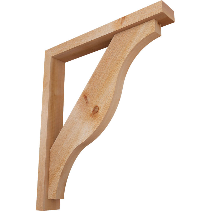 Funston Block Offset Brace Bracket, 32 x 28, 4"W Western Red Cedar (Rough Sawn)