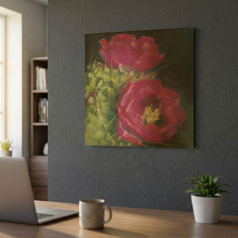 «Blooming Succulent III» par Carol Rowan, art mural en métal doré, 24 po x 24 po, 24 po x 24 po
