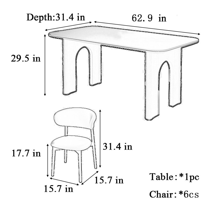 Denekia, 29.5"H x 62.9"L x 31.4"W