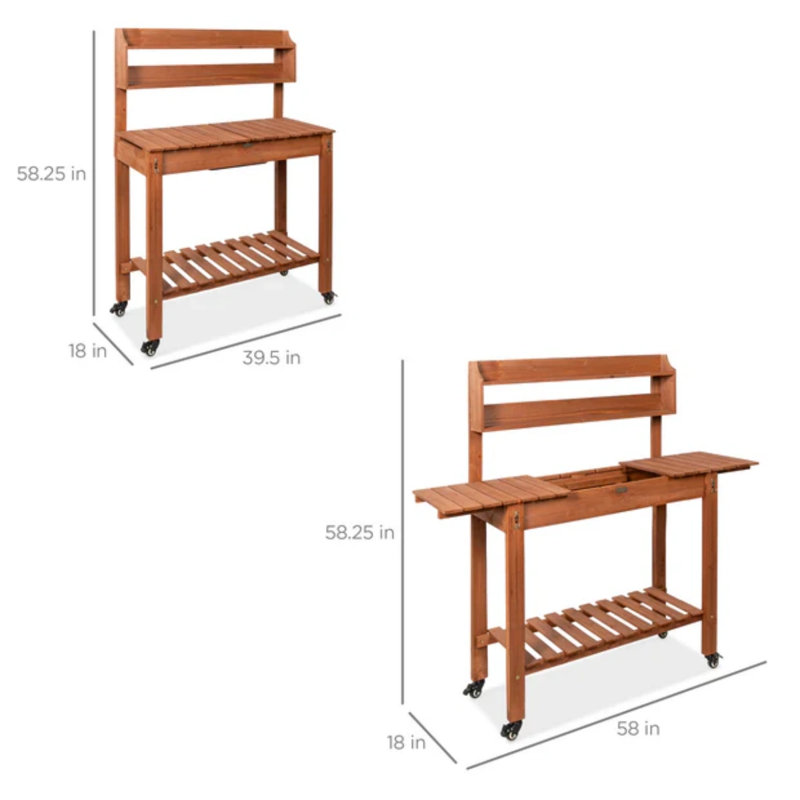 Garden Potting Bench, Brown