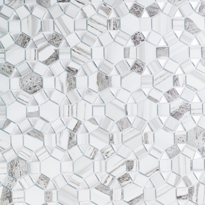 Carreau de mosaïque déco en verre art déco 3,5 x 4,5